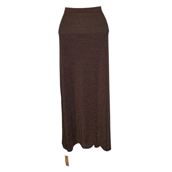 Reformation Zion Two Piece Set Long Sleeve Midi Skirt Metallic Shimmer Size XL - Picture 9 of 13